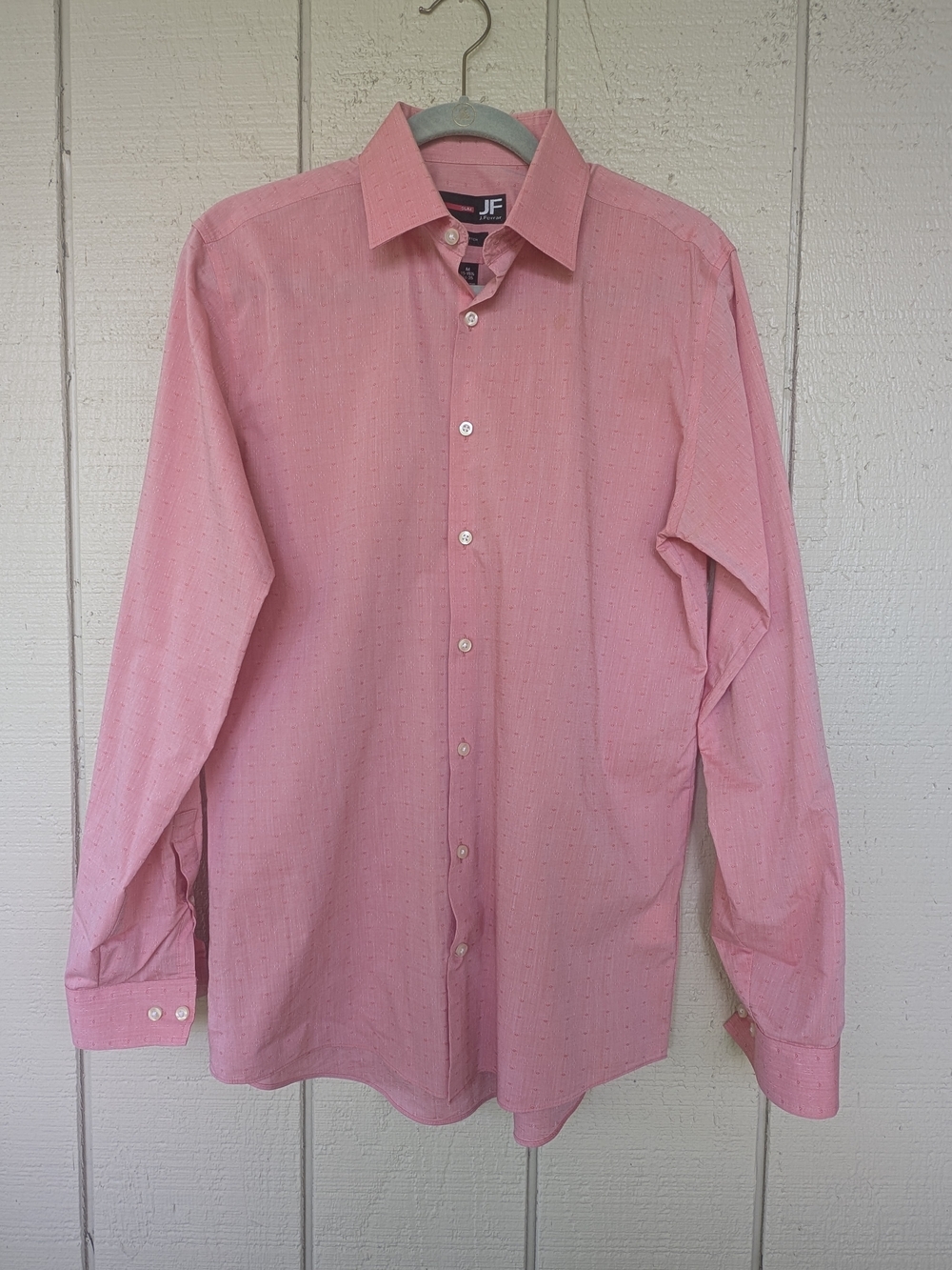 J. Ferrar Men's Pink Long-Sleeve Dress Shirt